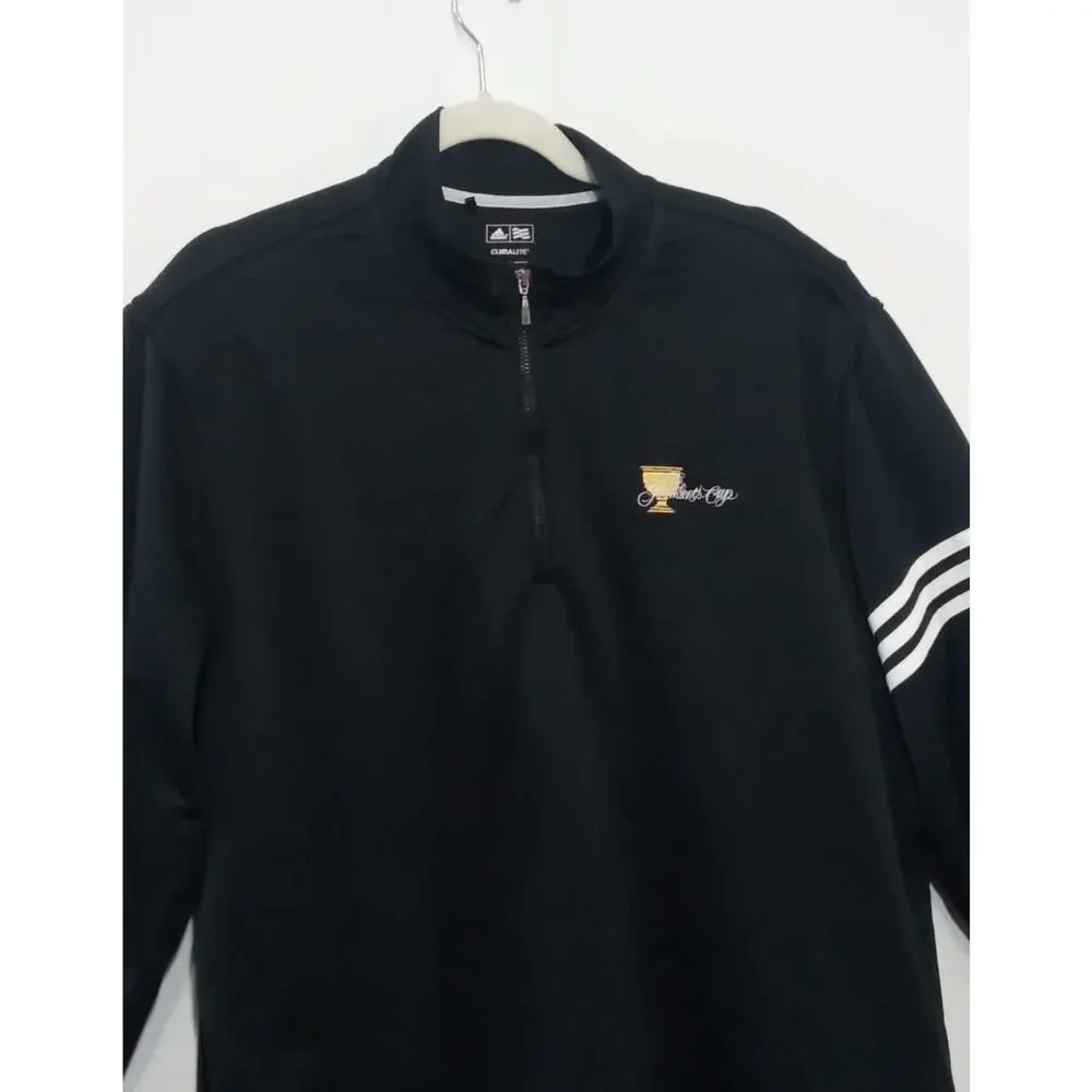 Adidas Men’s Pullover Climalite Golf President Cup Black Size XL